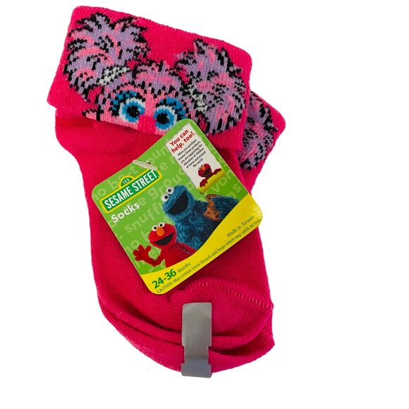 Sesame Street Elmo & Abby Toddler Socks 24-36 Months Pink - Picture 2 of 2